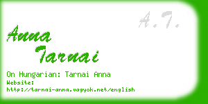 anna tarnai business card